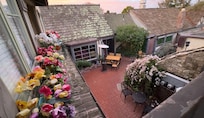 Early morning sunrise and view of the alley