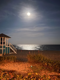 Deerfield beach - with a full moon