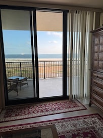 Long distance to the actual beach.