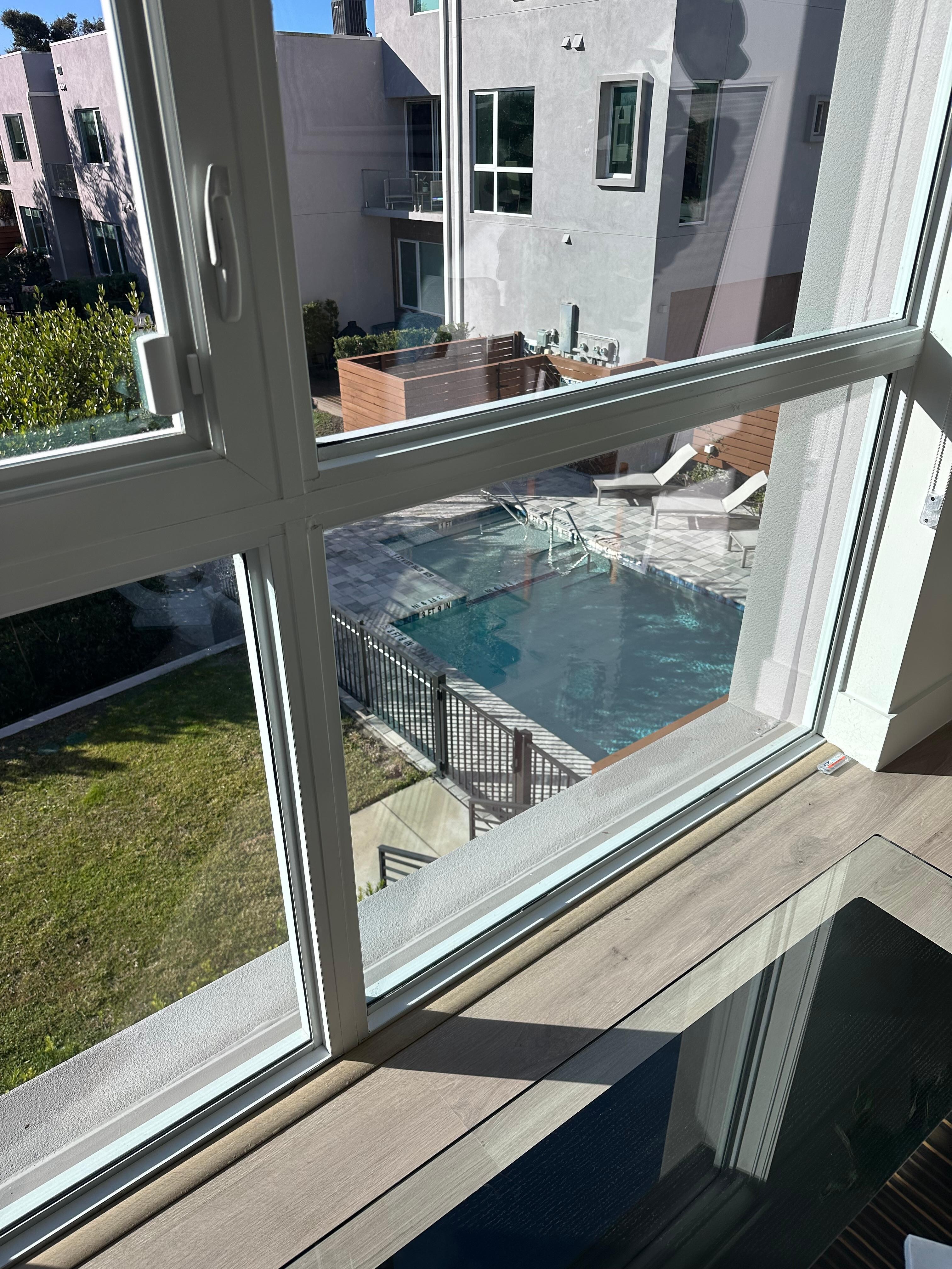 View of the pool from second floor