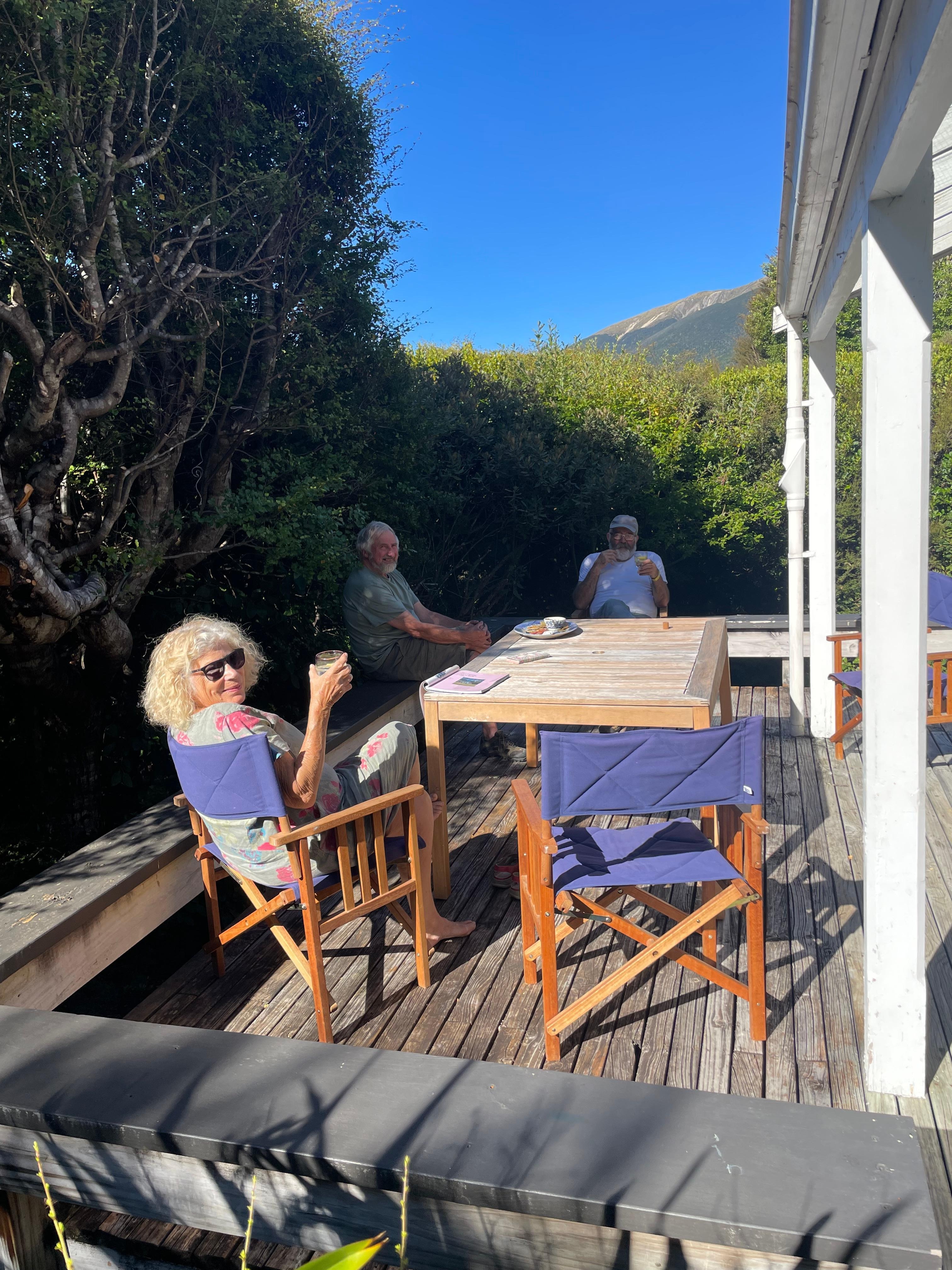 We were here for the Classic Boat show. Friends called in and the deck was perfect for a g and t!