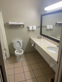 Lots of room in the bathroom.