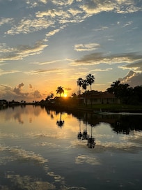 Beautiful sunset from the back dock.
