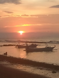 Sunset from the beach outside Villa Cantik