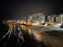 Utsikt från balkongen.