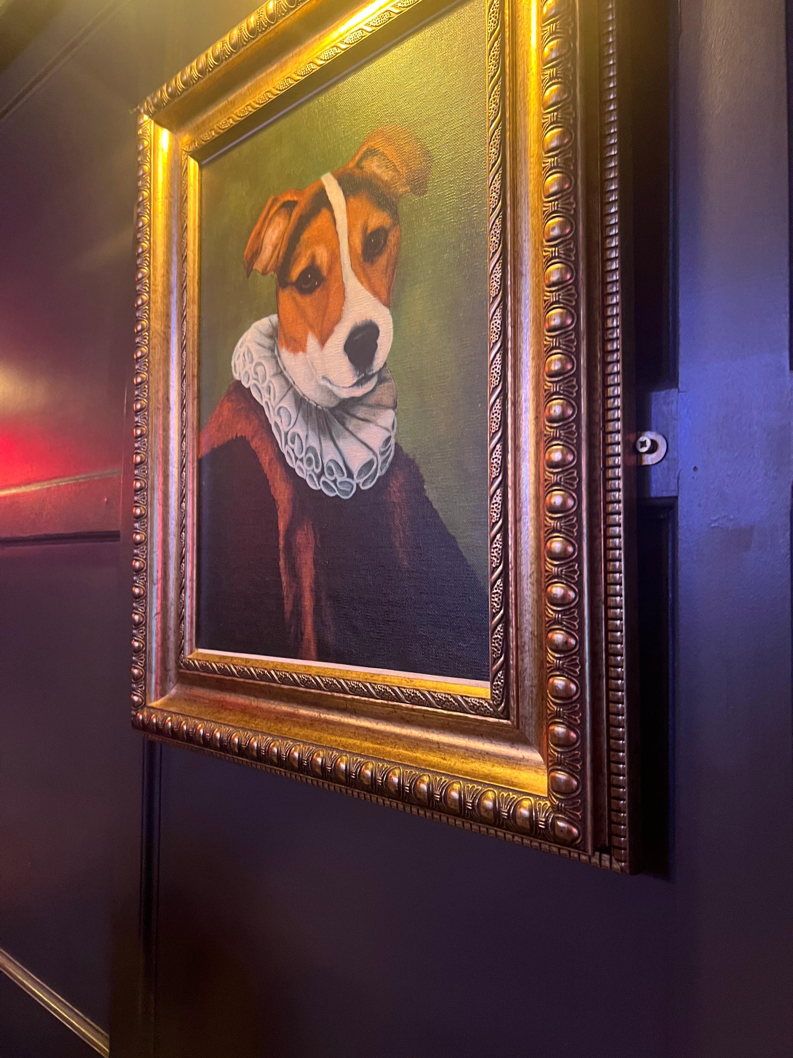 Cute theme of dog portraits as royals and aristocrats