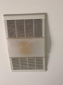 Bathroom fan clearly not doing the job with the dirt caked on