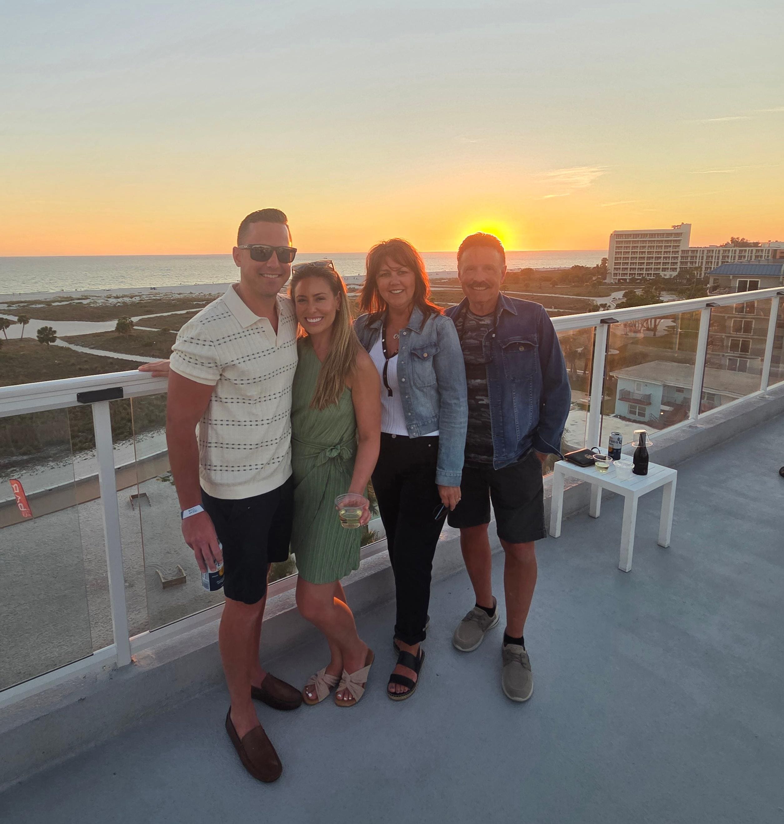 This is on the roof top looking at the sunset. 