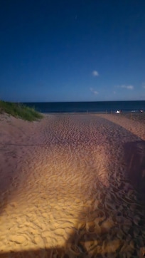 Night-time view from the deck just around dusk.