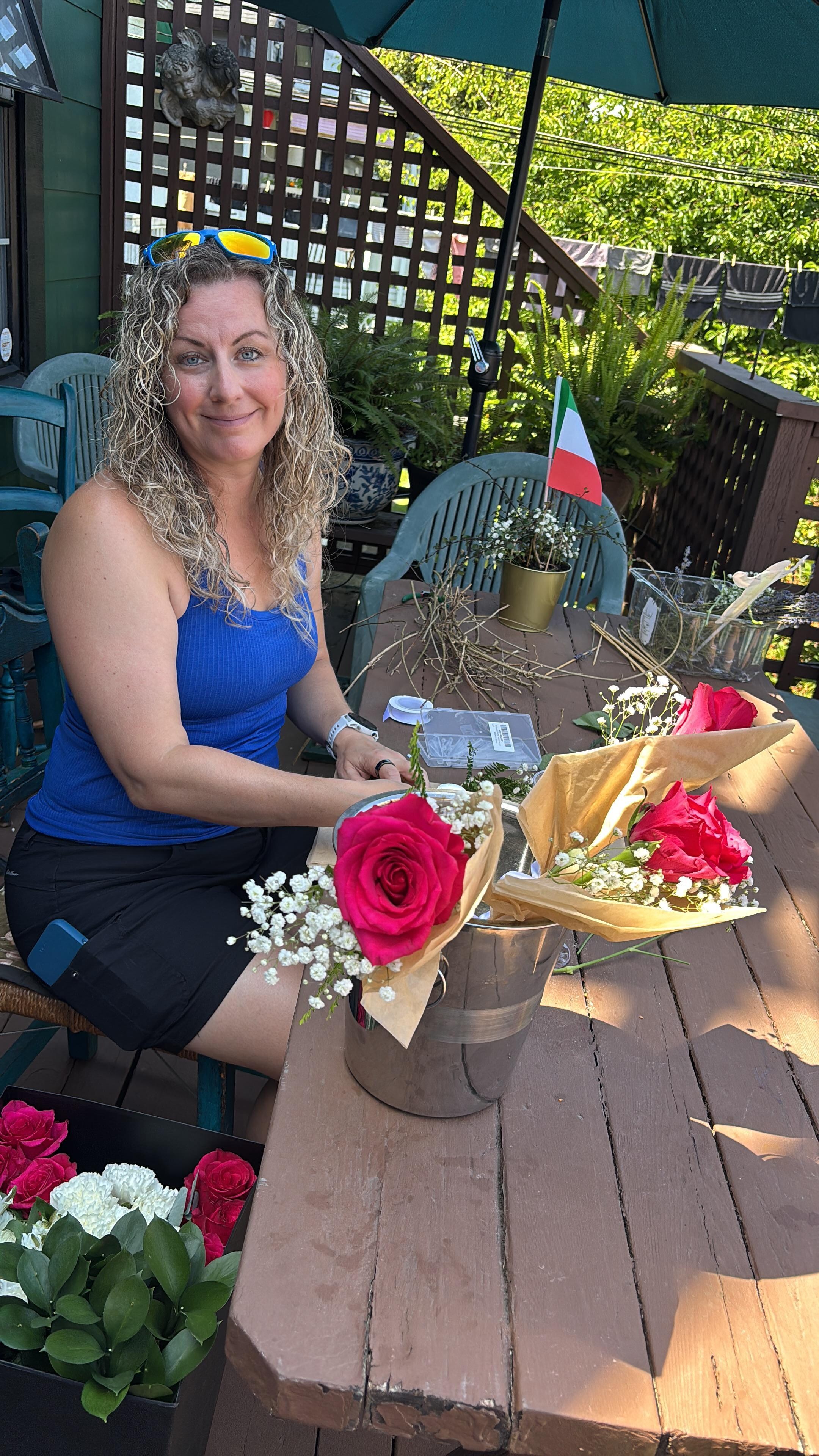 Wedding flower production line