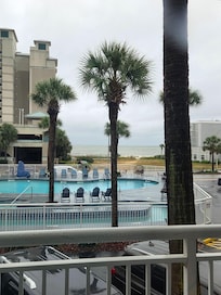 View from our room....it was a cold and wet weekend and this view help boost ourselves up.