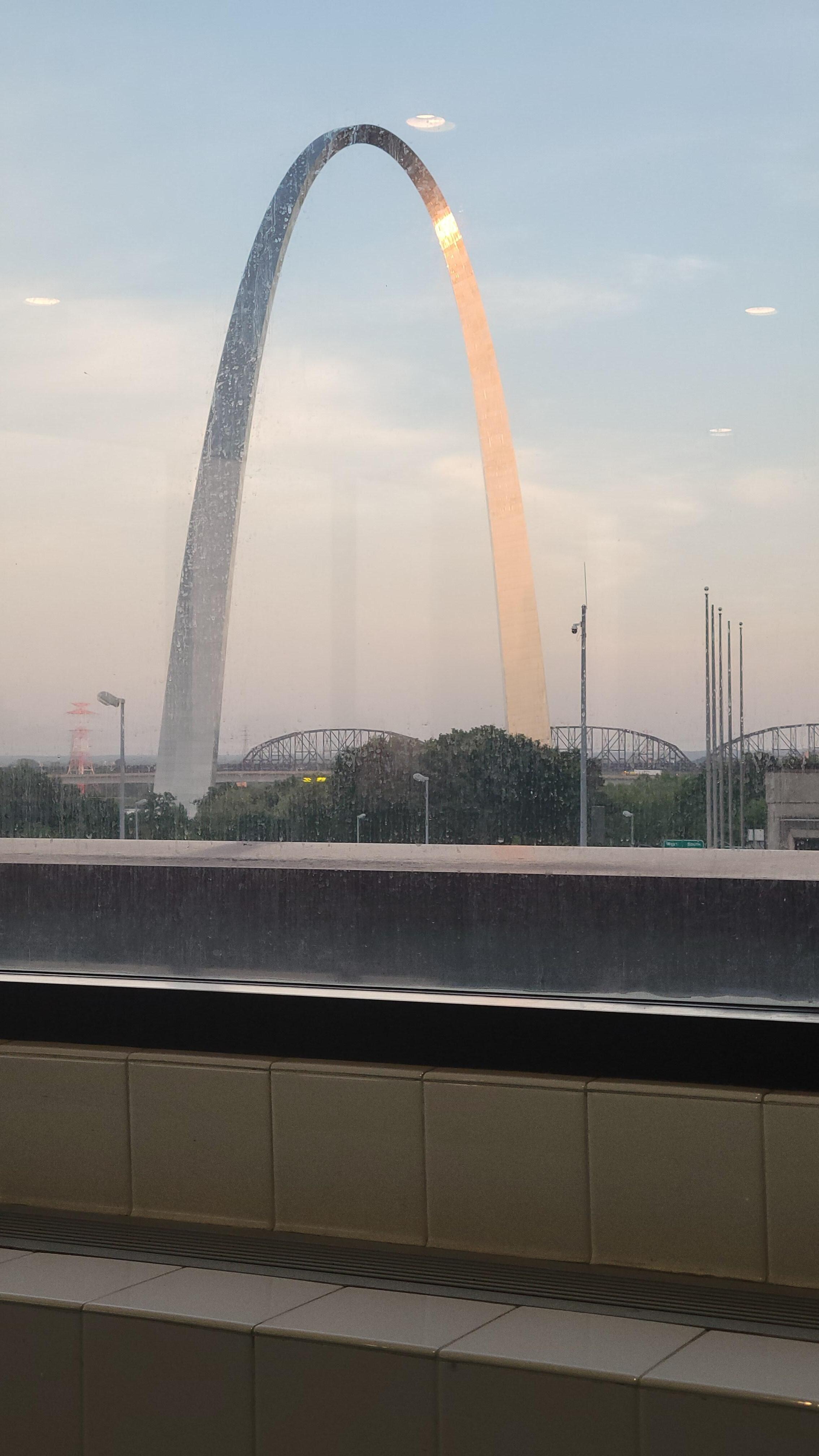 Arch from hotel pool deck