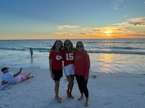 Amazing sunsets on the beach.