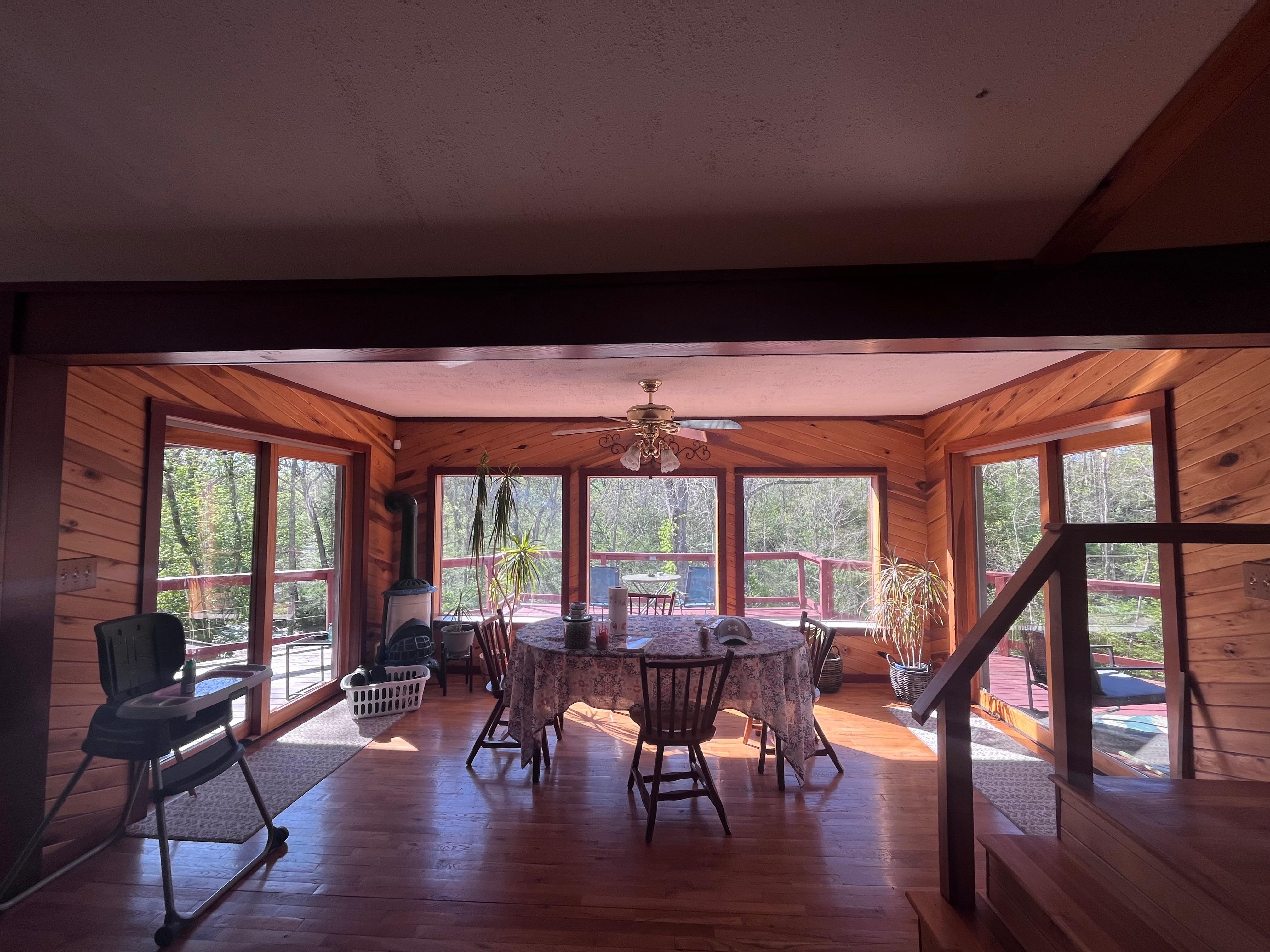 Dining area felt like a tree house 