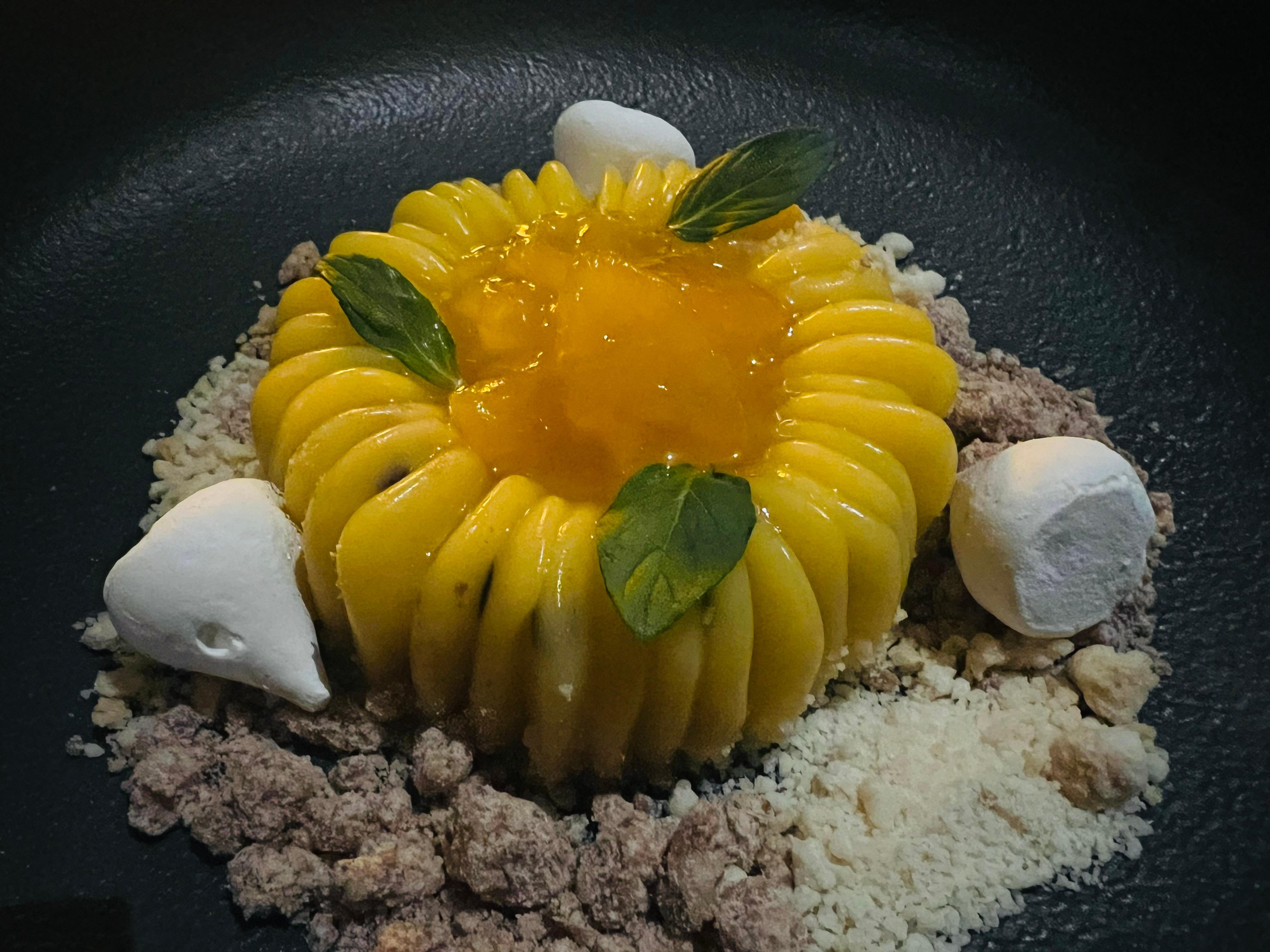 Passion fruit panna cotta (vegan)