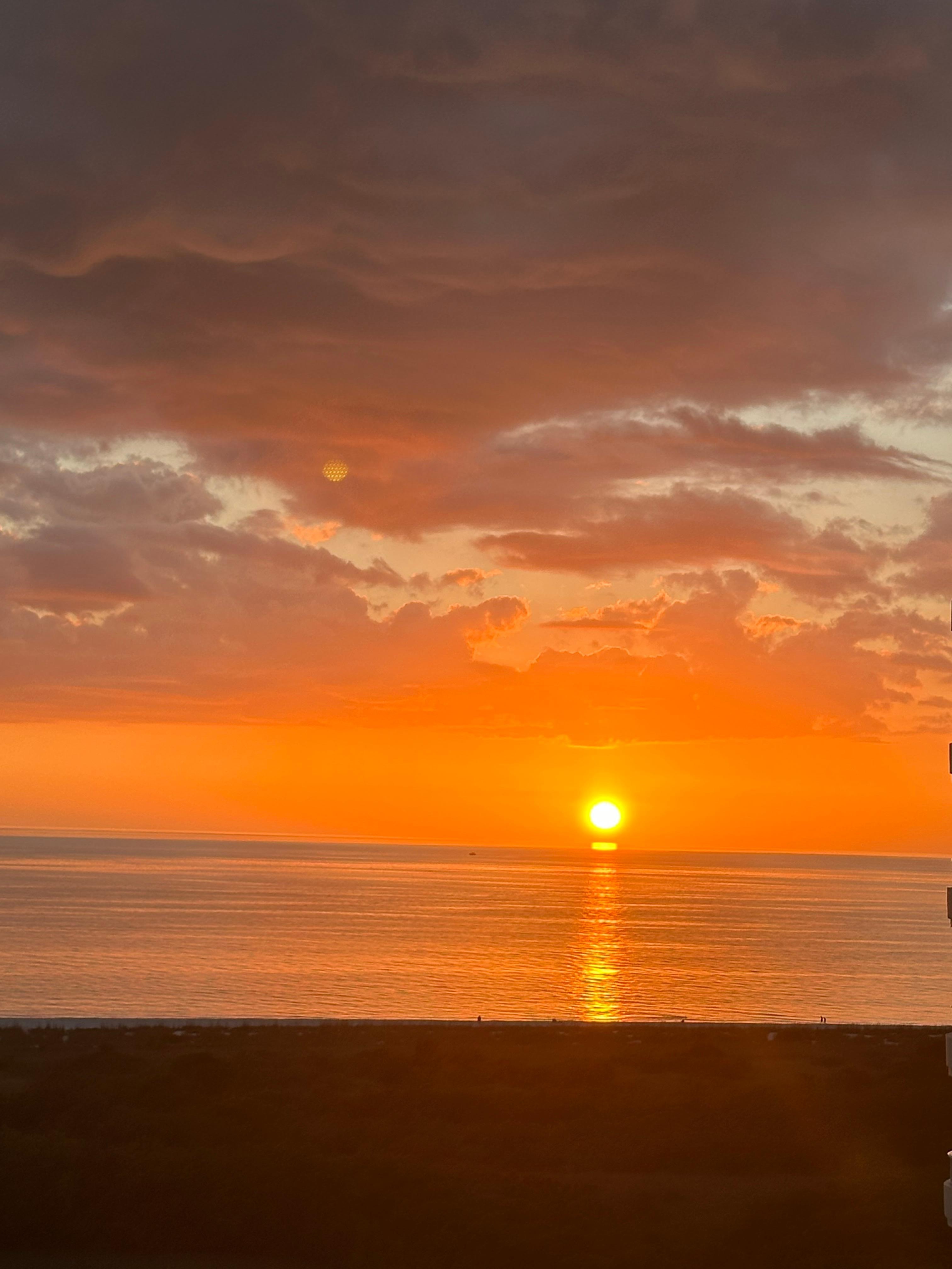 Sunset. View from balcony 