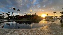 Pool sunrise view.