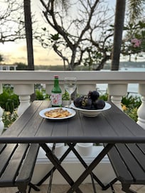 My afternoon drinks on the terrace.