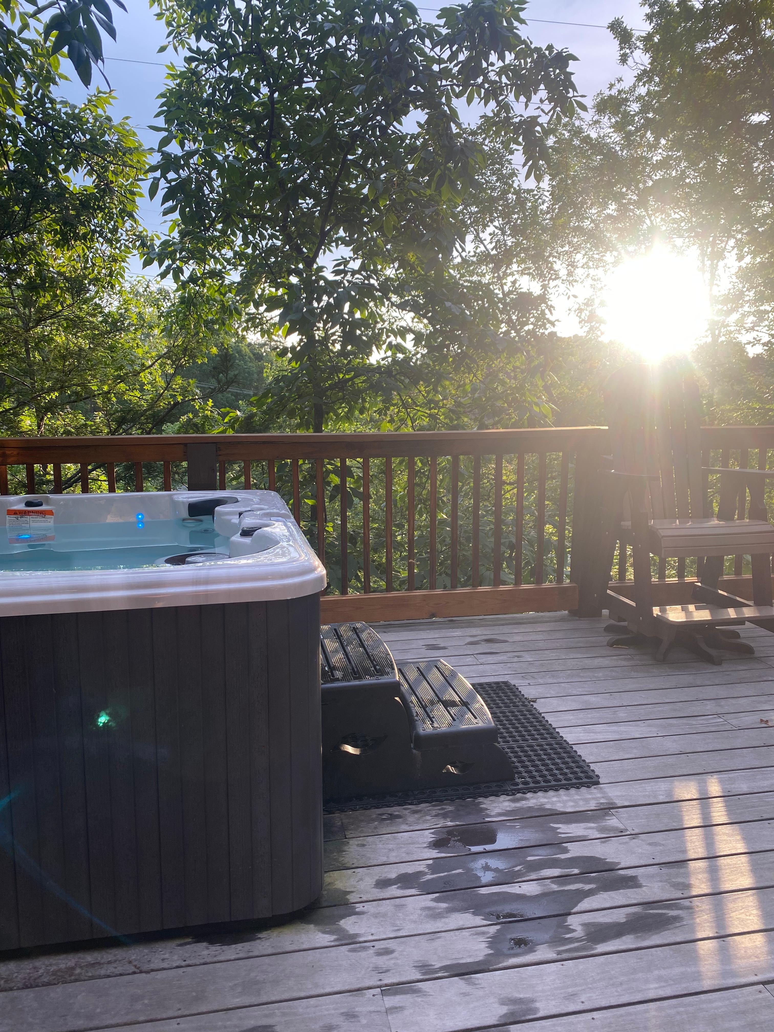Great evening spent in hot tub!