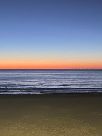 Sunrise from our 3rd floor balcony.