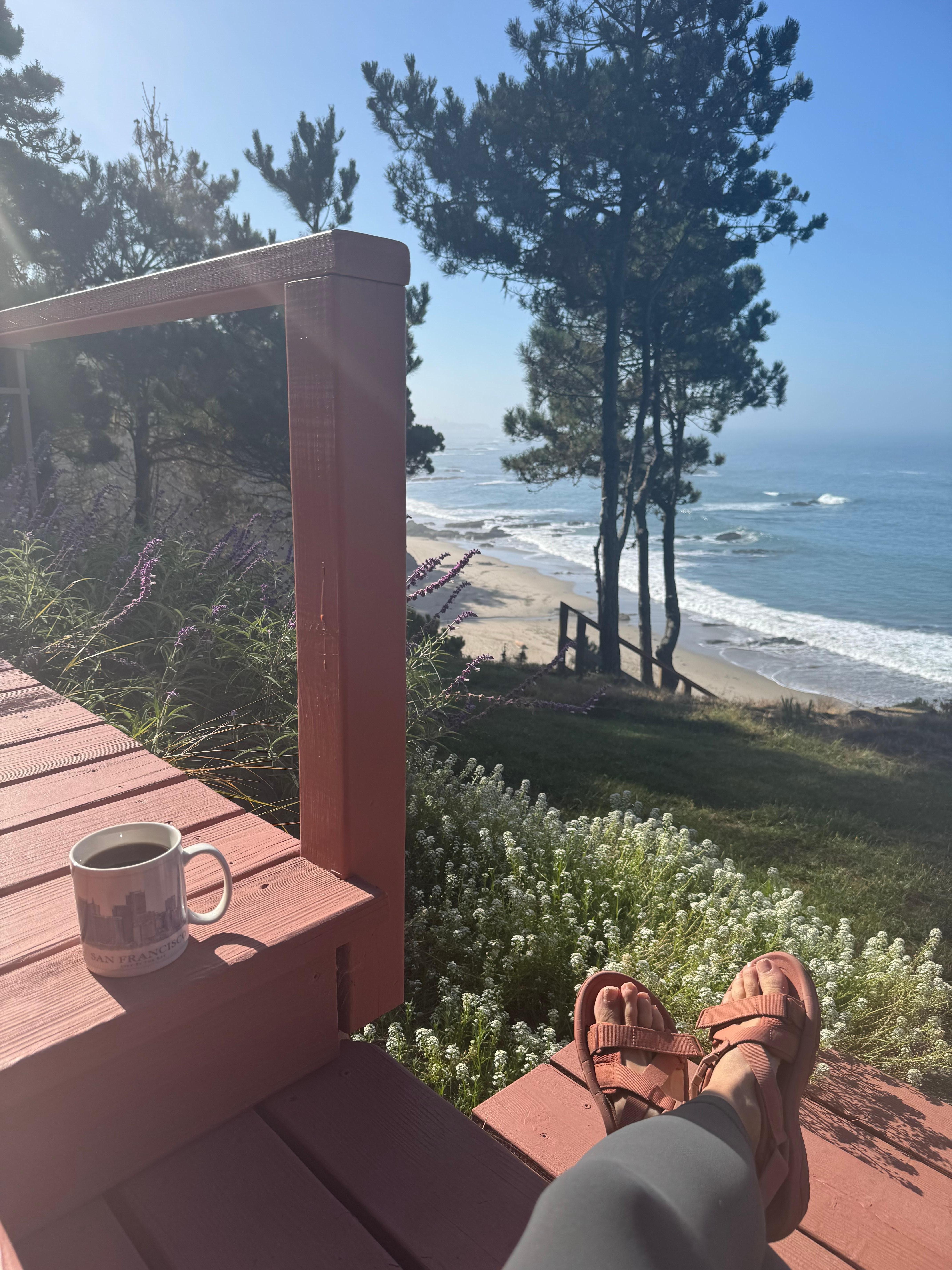 Relaxing on the deck! 