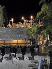 View from the balcony showing Cochrans bar