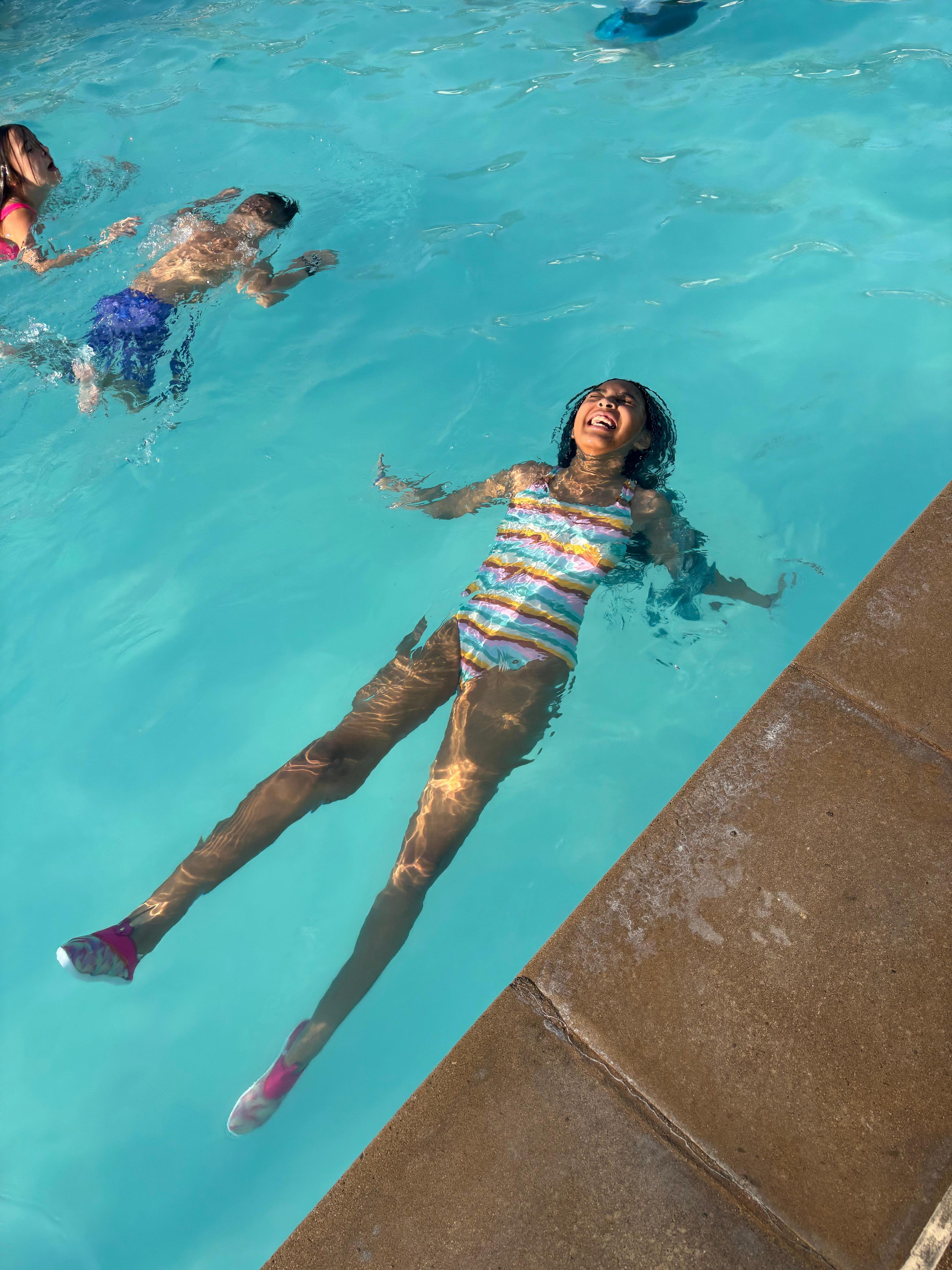 Floating around the pool