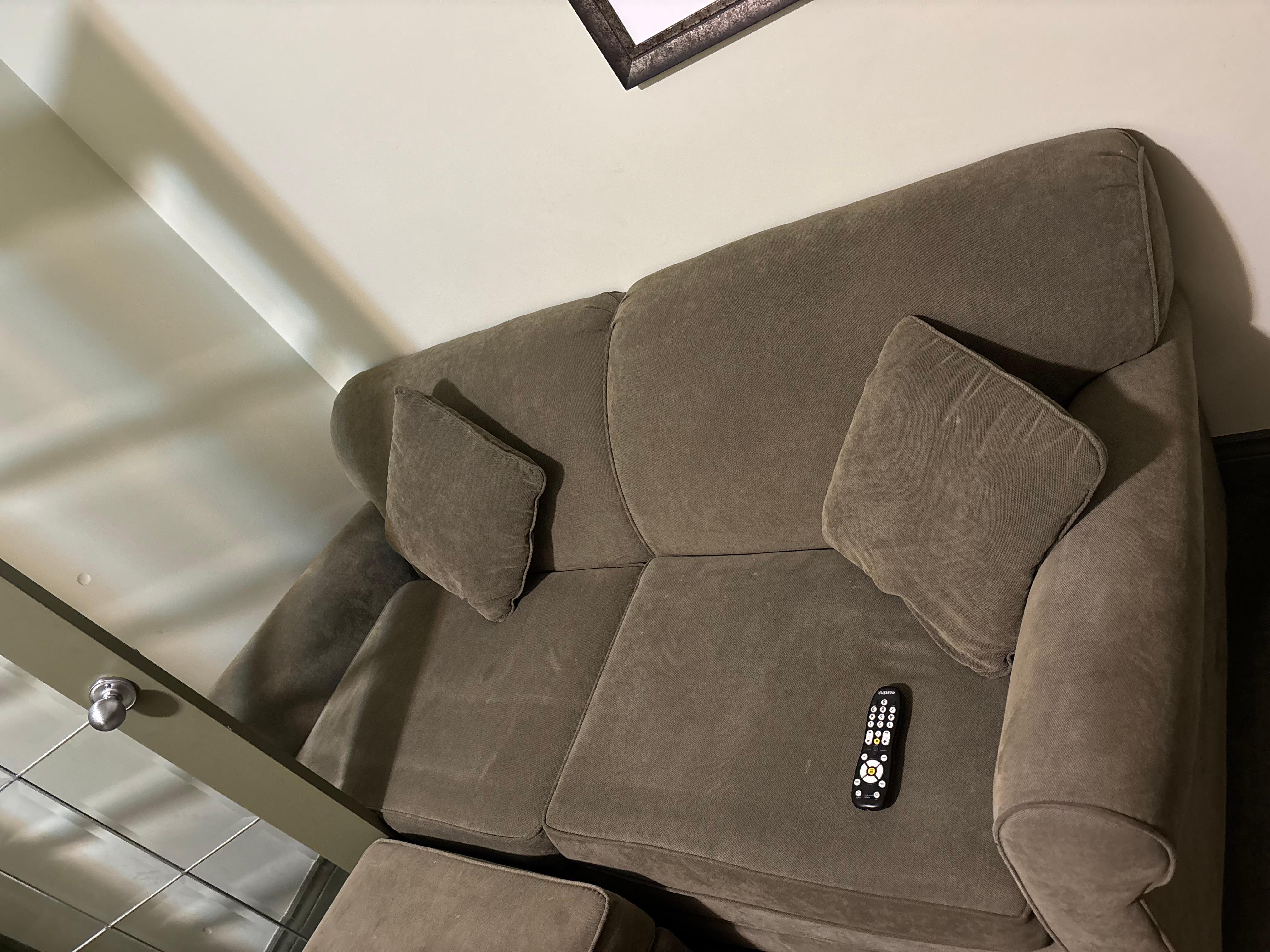 Sofa had many little old stains all over it. Was not cleanly to sit on