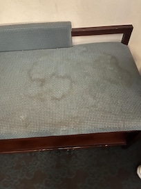 Stained furniture in room