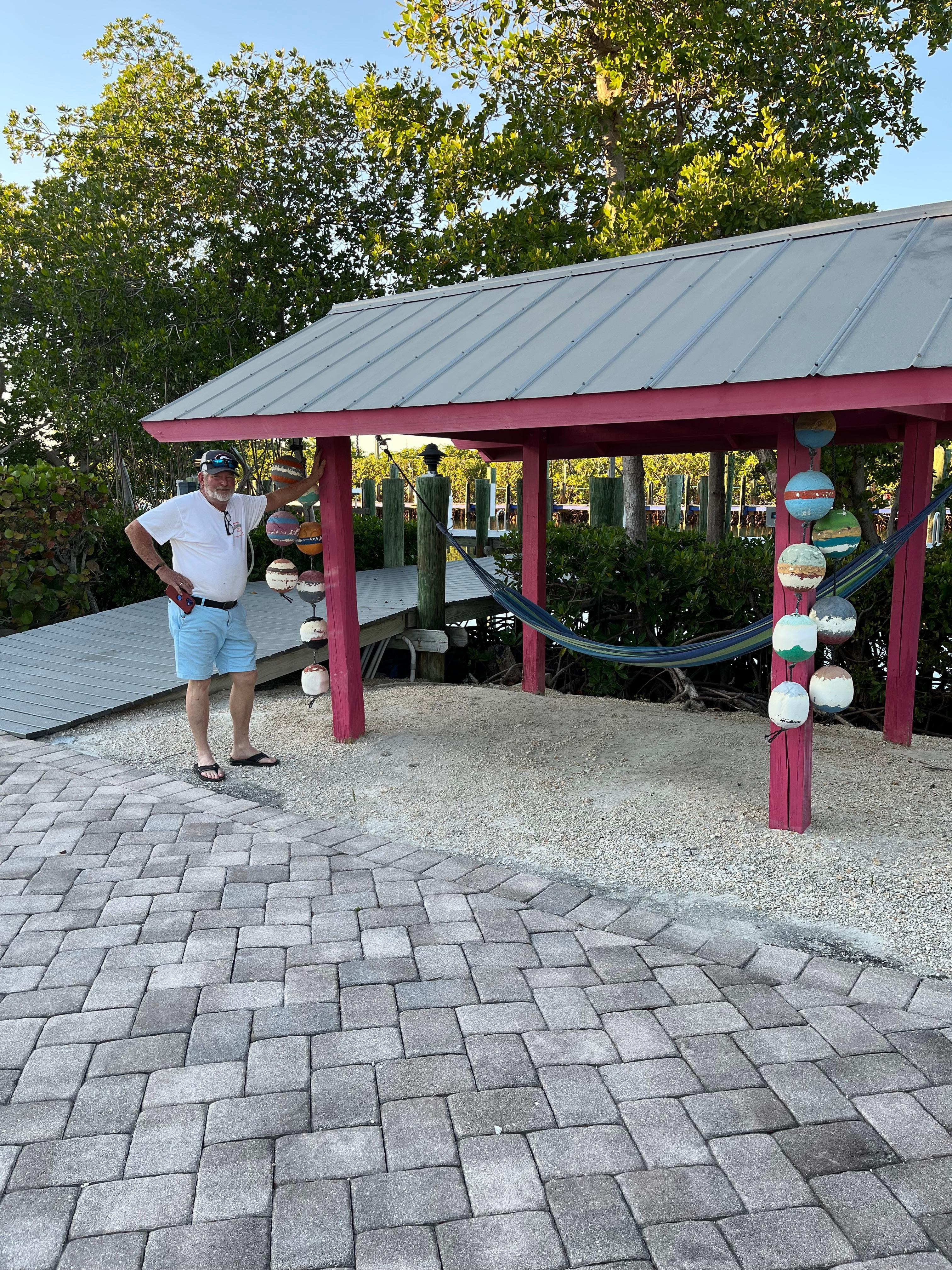 My husband hanging out.