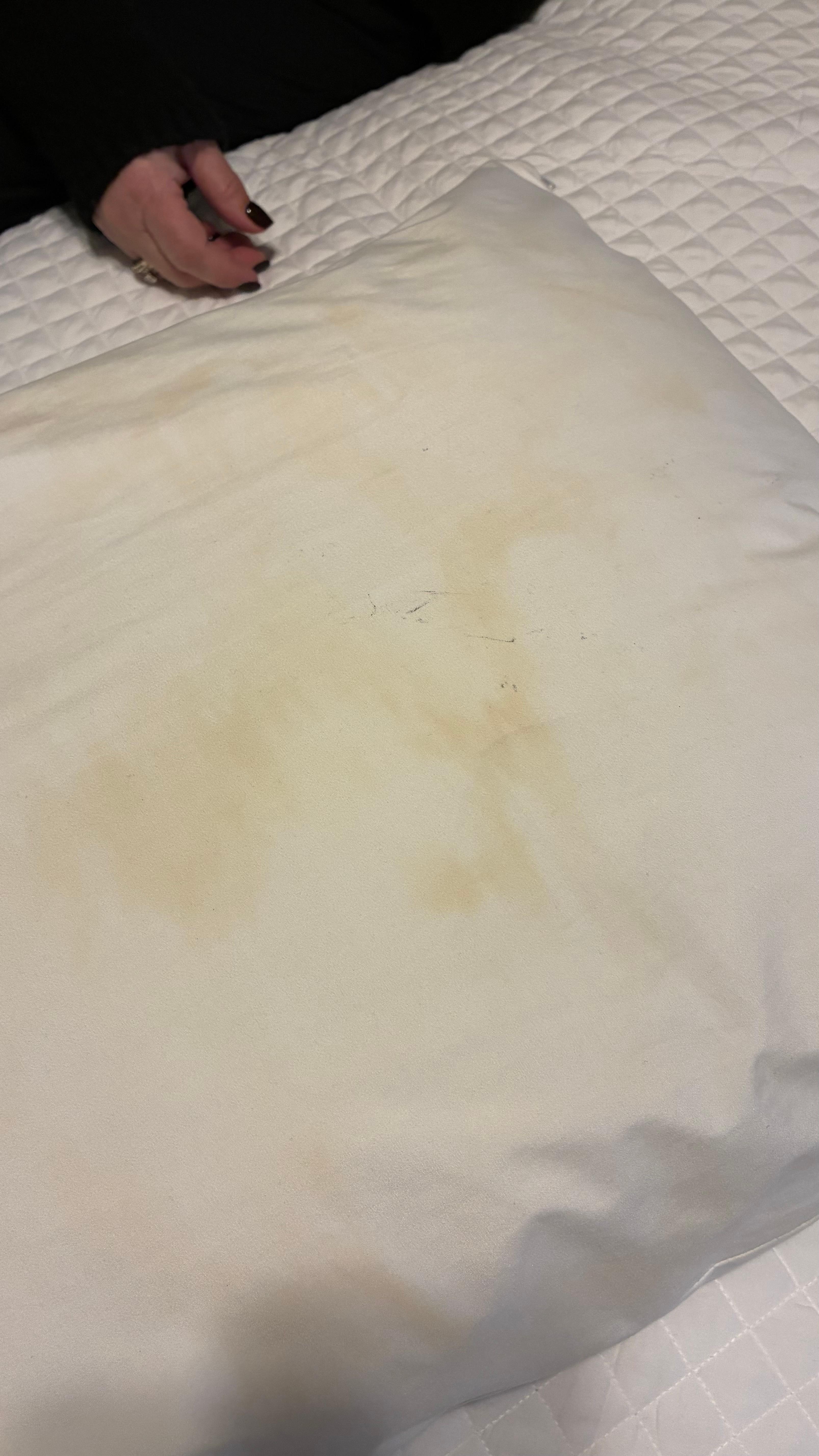 Sweat stained pillowcases 