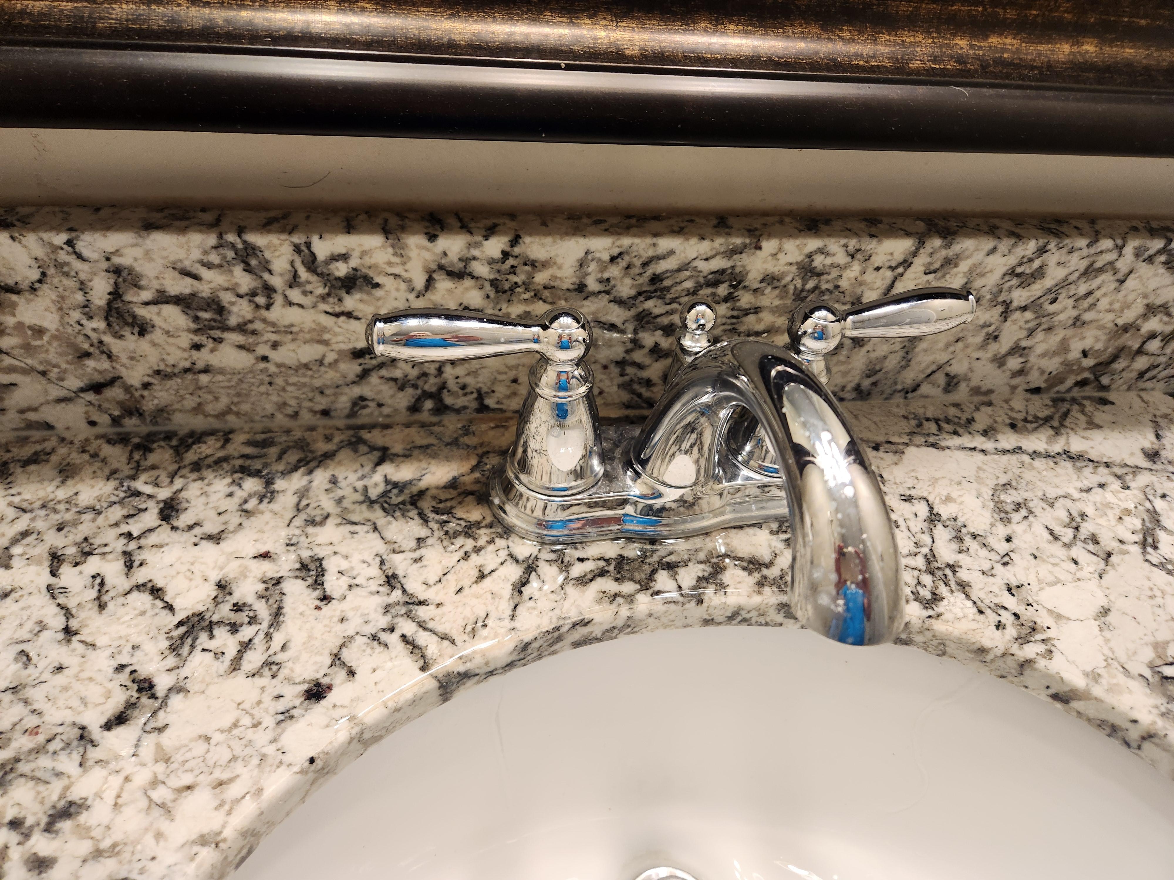 Faucet leaks all over the counter top.