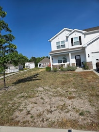 A view of the front yard.
