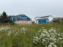 The view from the street of the porch