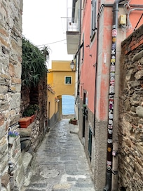 View of street leading to entrance