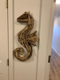 Cute seahorse made of driftwood