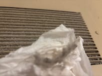 Dusty vents in downstairs bedroom