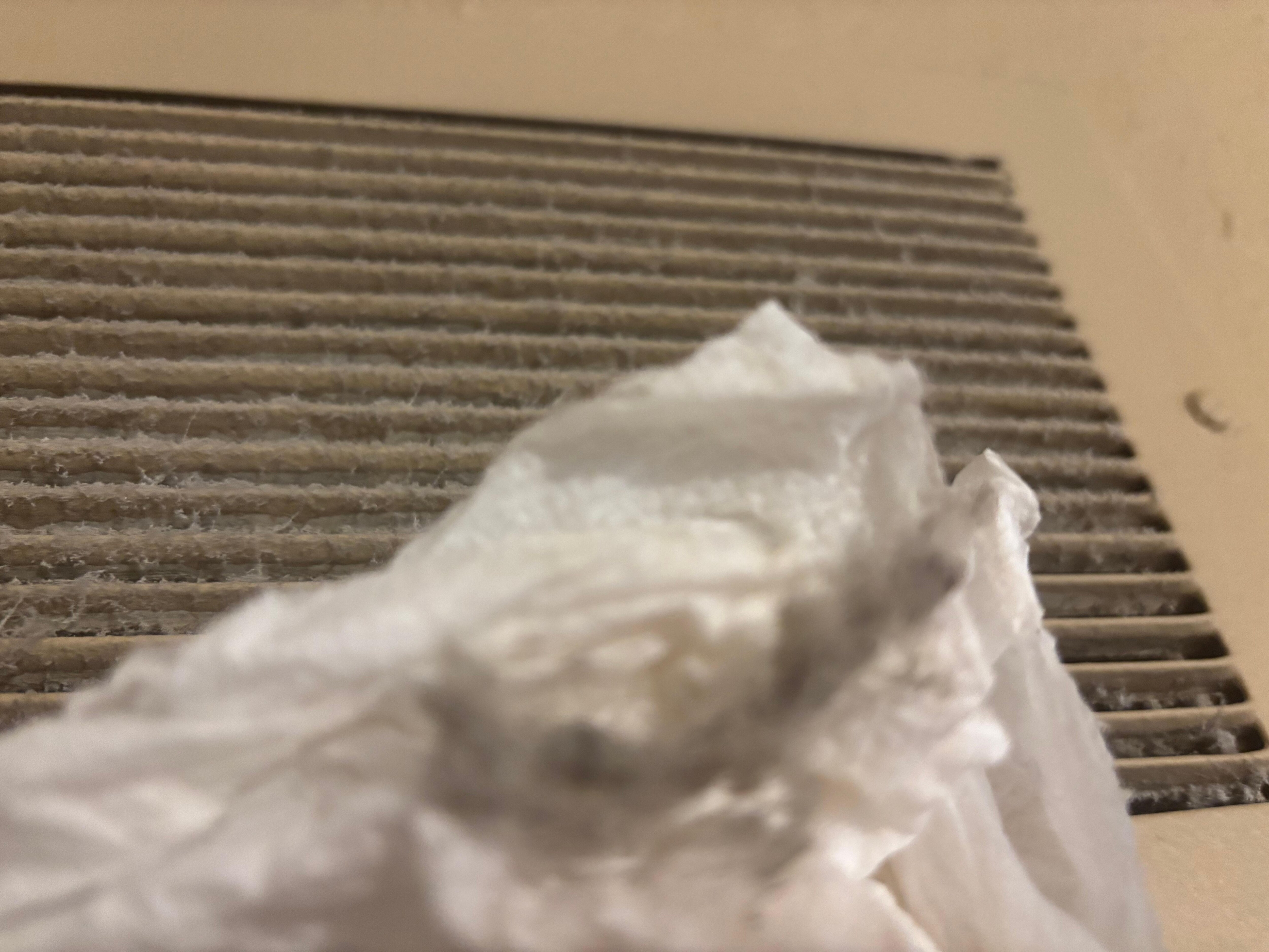 Dusty vents in downstairs bedroom