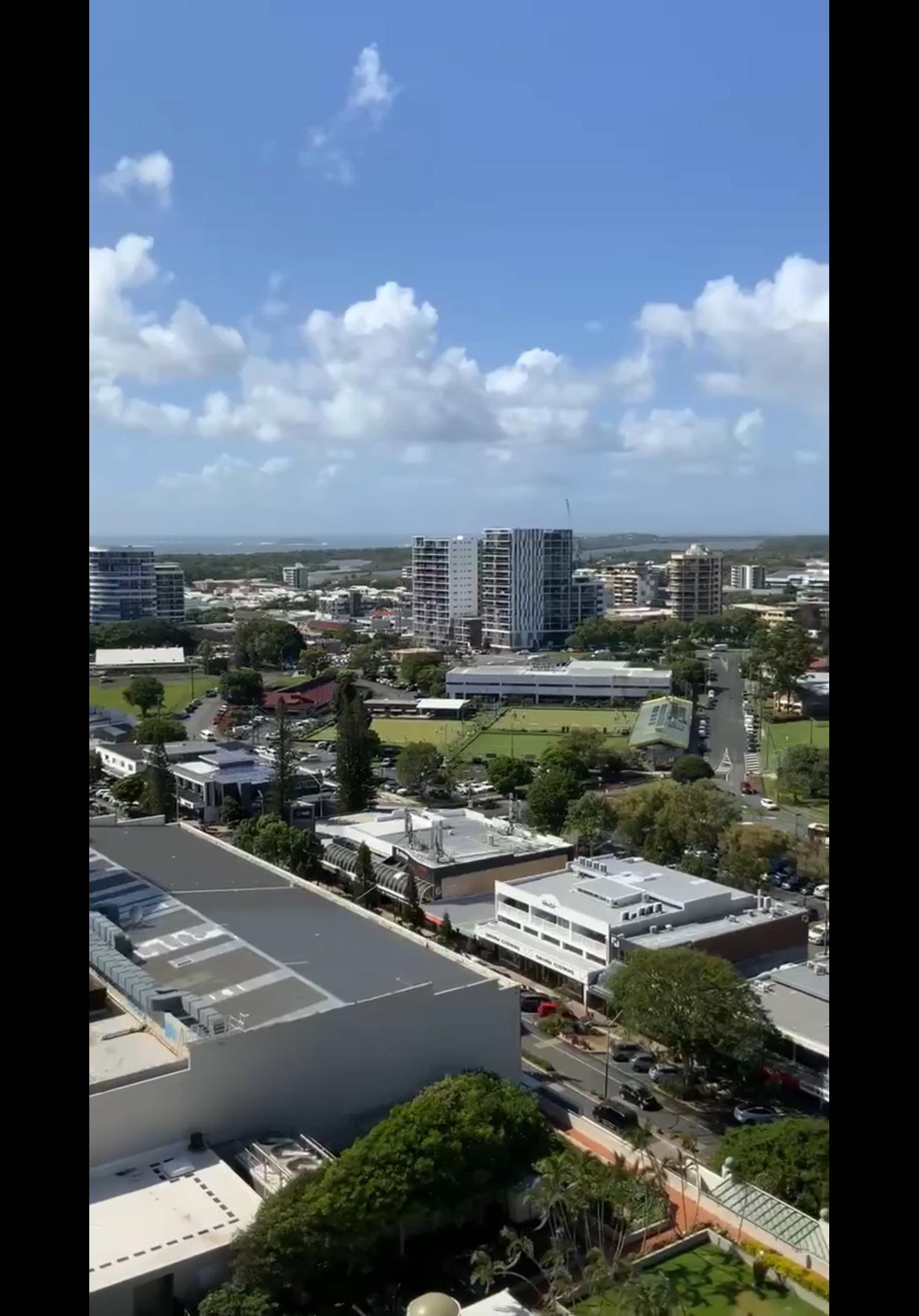 View from our 17th floor balcony looking SSE