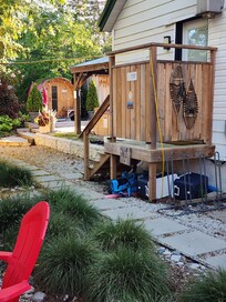 Hot tub and sauna area
