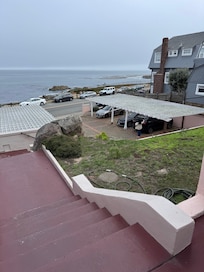 Parking lot below