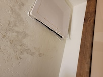 Ceiling of shower coming off and dripping water. It had towels up there to dry up the water. Mold everywhere.