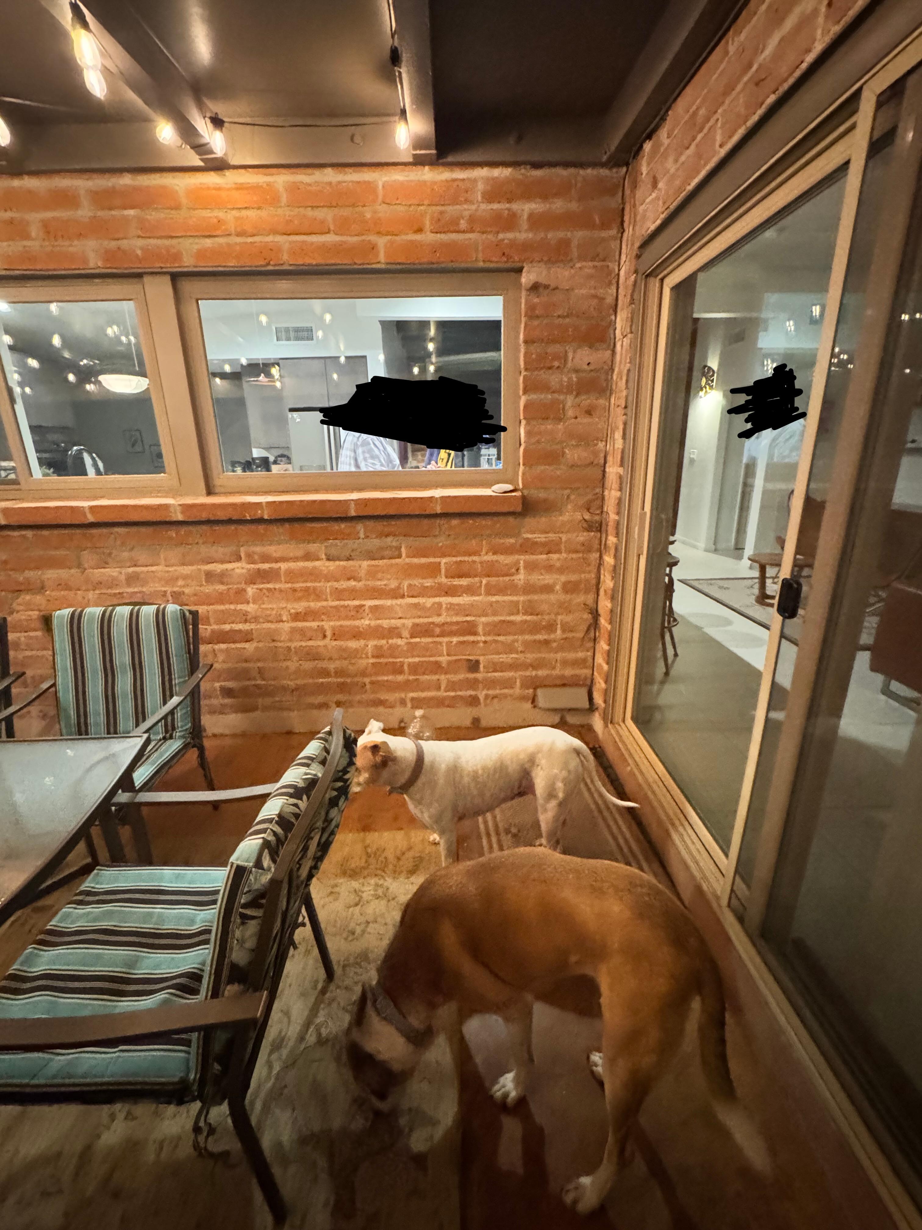 Covered patio with grill 