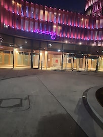 The front of the hotel as you walk from the airport. Reception is on the 1st floor, or 2nd floor to our American friends. Get the lift (elevator) to floor 1 for checking in.