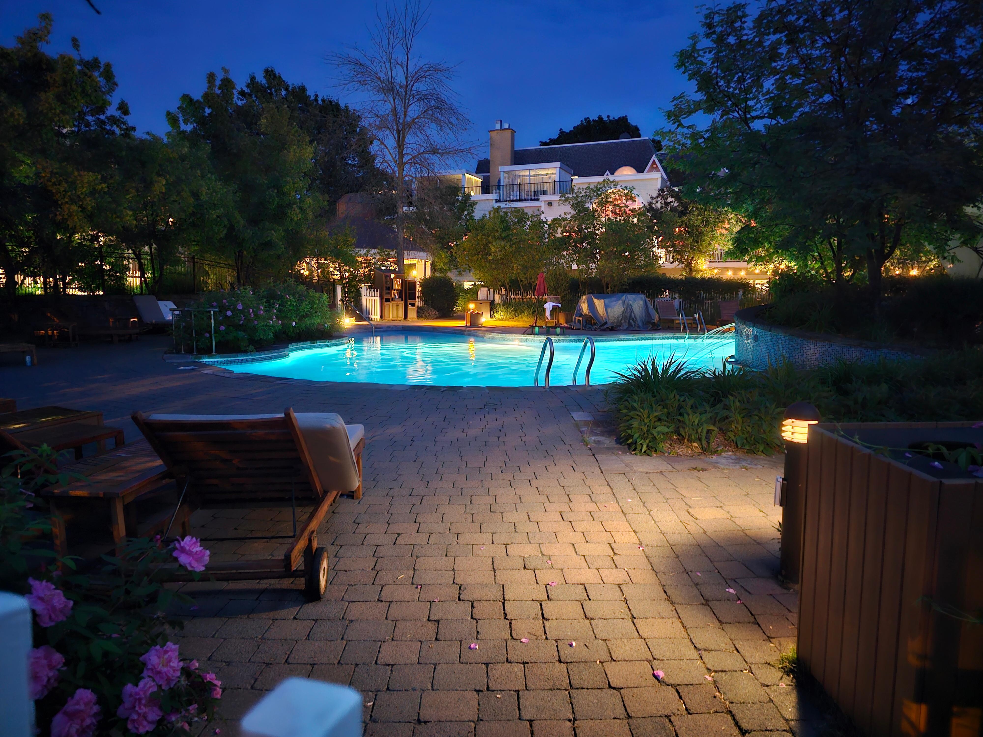 Pool at night