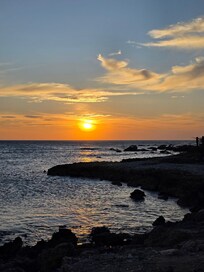 Sunset each night at Arashi Beach.