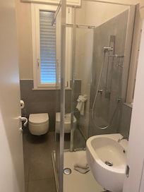 Modern bathroom with good shower