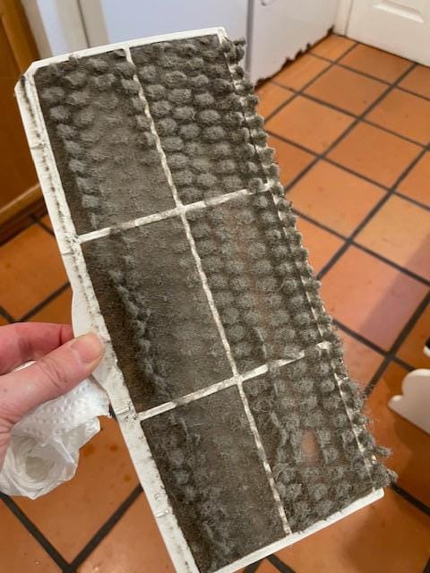 Filter in window AC, i got them both all cleaned. The other was just as bad.