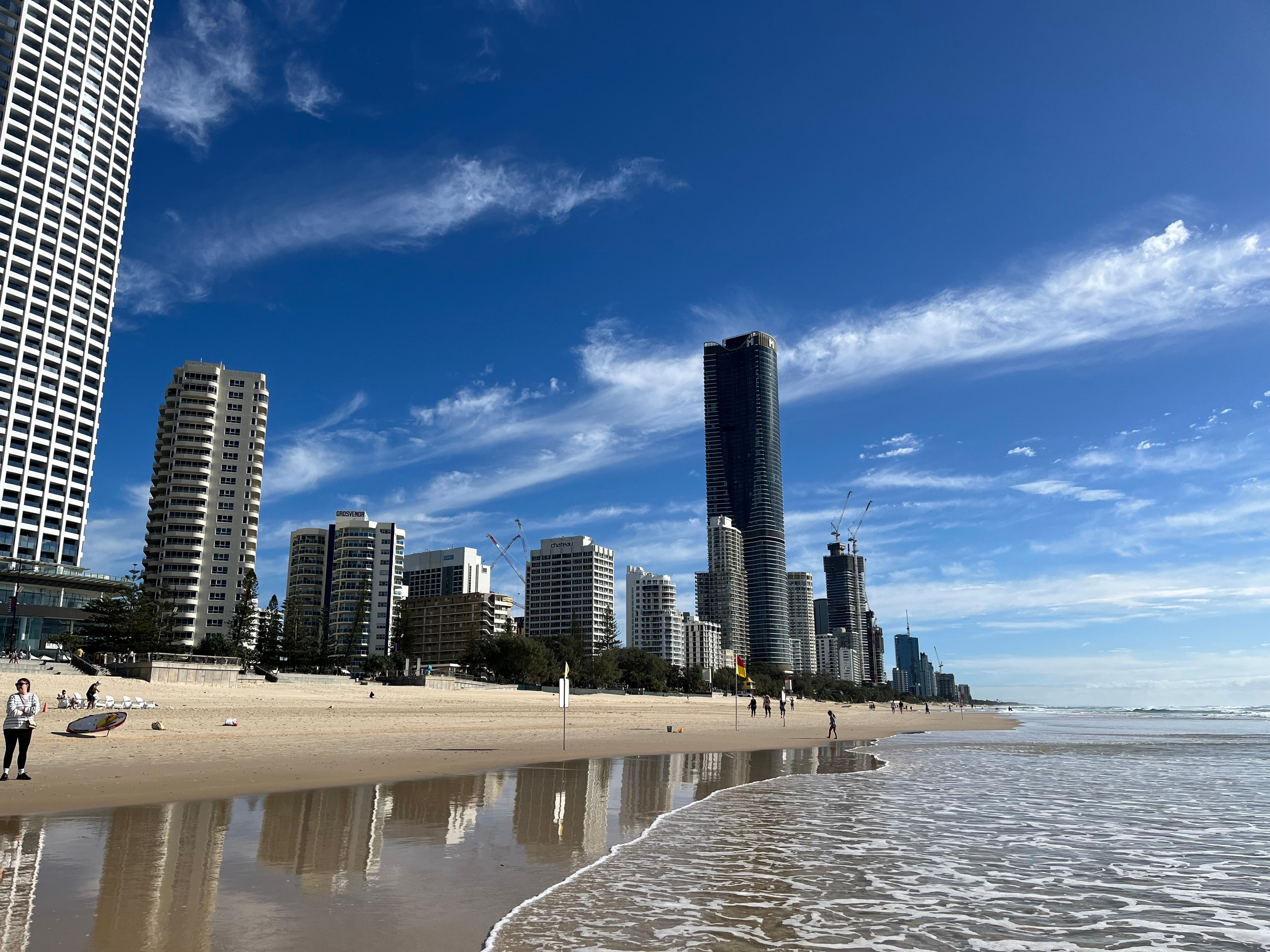 From the beach