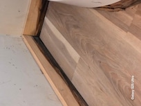 Water damage in basement.